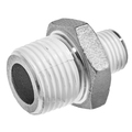 Usa Industrials Pipe Fitting w Sealant - 304SS #150 - Hex Nipple - 3/8" x 1/4" MNPT ZUSA-PF-425